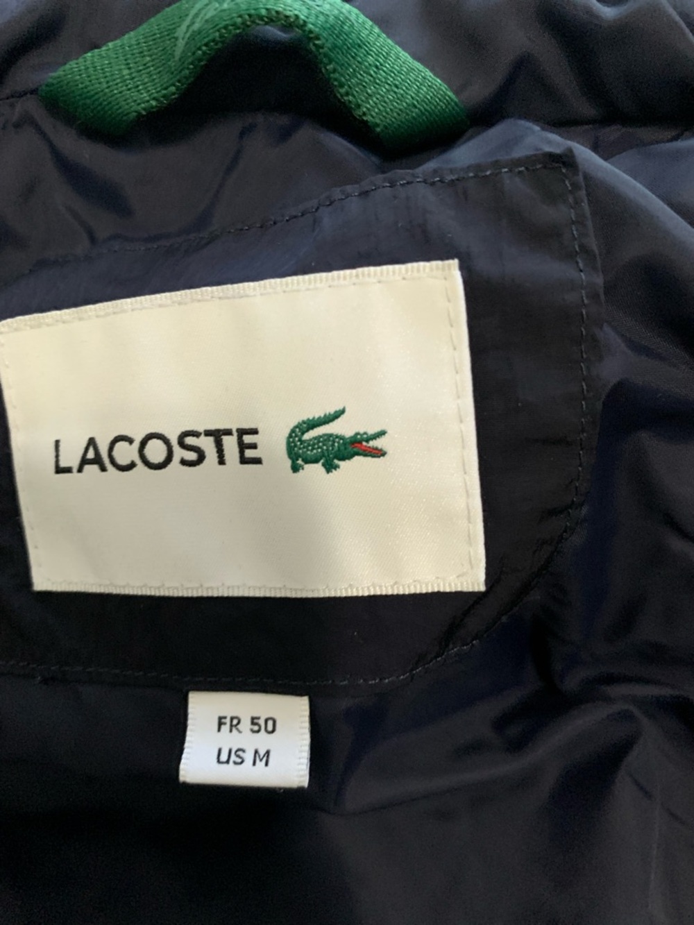 Preloved Men’s Lacoste Colorblocked Puffer Jacket Sz Medium - Picture 5 of 5